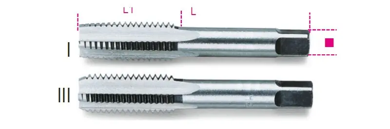 433 6X0,75 Kézi menetfúró, metrikus finom menet, krómacélból készült - Beta - 004330201 Akció