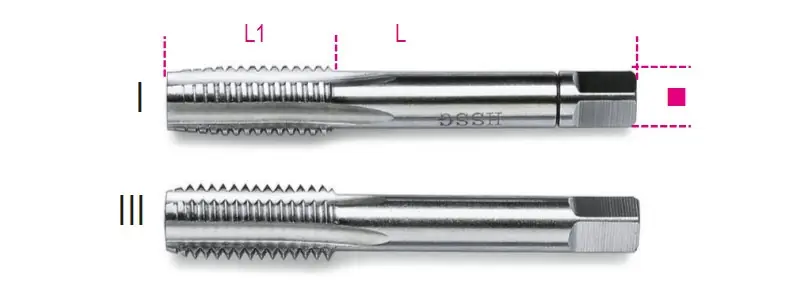 434 6X075 Kézi menetfúró, metrikus finom menet, HSS - Beta - 004340001 Expressz szállítás