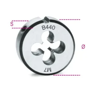 Kiváló minőség 440 2 Menetmetsző, metrikus normál menet, krómacélból - Beta - 004400002