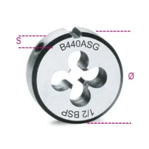 440ASG 1/8 Menetmetsző, hengeres gáz-menet, krómacélból - Beta - 004400255 Rendeld meg most