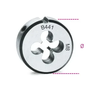 441 8X0,75 Menetmetsző, metrikus finom menet, krómacélból - Beta - 004410006 Autentikus