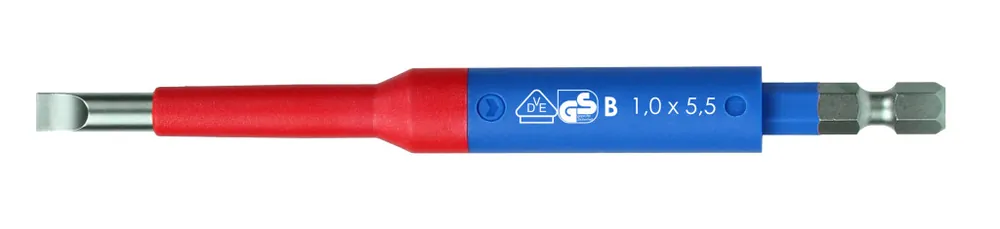 Akció 5,5x1x125mm VDE szigetelt lapos csavarhúzó bit E6,3 1/4 (1000V IEC60900) - Felo - 03051590