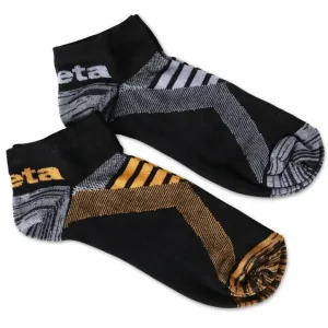 Prémium 7431P Két pár sneaker zokni szellőző betétekkel Egy pár fekete/narancs és egy pár fekete/szürke színű zokni. L - Beta - 074310104