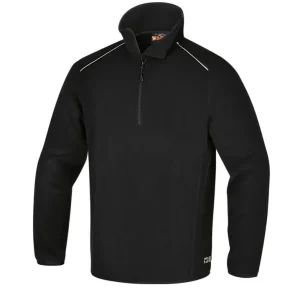 Kiváló minőség 7636N/XXL Mikropolár pulóver rövid cipzárral, 180 g/m2fekete, fényvisszaverő részekkel - Beta - 076360505