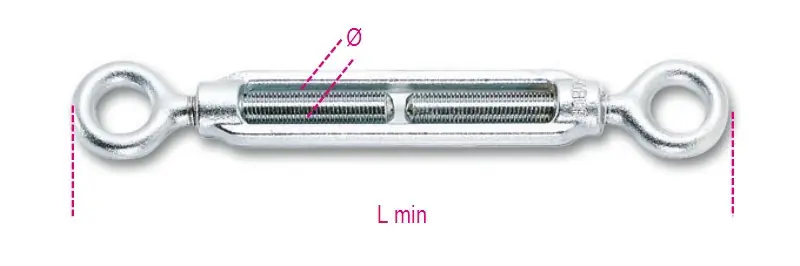 Prémium 8005Z M11 Mindkét oldalon szemes feszítőszerelvény, galvanizált - Beta - 080050111