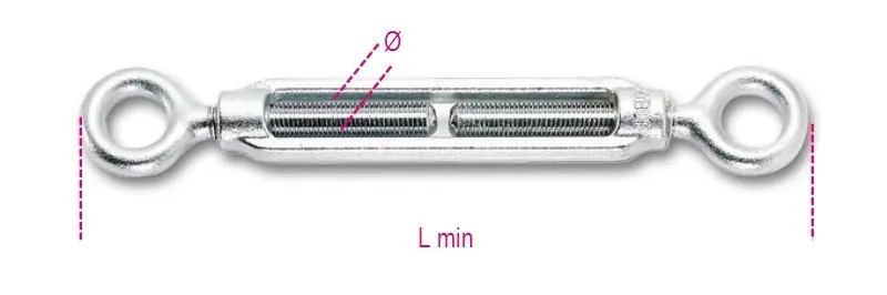 Újdonság 8005Z-K Mindkét oldalon szemes feszítőszerelvény, galvanizált - Beta - 080059305