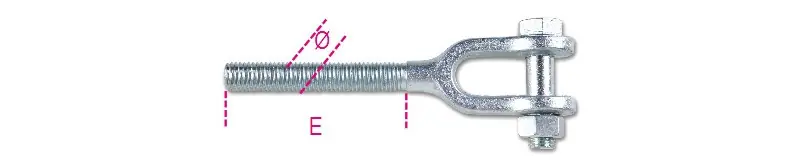 Pénzvisszafizetés 8009FD M16 Jobbmenetes feszítő szerelvény kengyeles - horganyzott - Beta - 080090216
