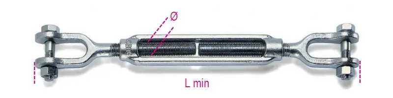 Olcsó 8009Z M18 Mindkét oldalon kengyeles, feszítőszerelvény, galvanizált - Beta - 080090018