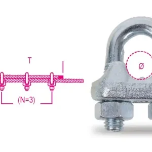 Újdonság 8016 40 Szorítókengyel acélból, galvanizált - Beta - 080160040