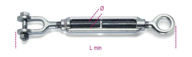 Legjobb ár 8010Z M14 Feszítőszerelvény szemmel és kengyellel, galvanizált - Beta - 080100014