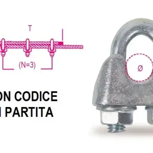 Utolsó esély 8016U-K Szorítókengyel, horganyzott EN 13411-5 - Beta - 080169805