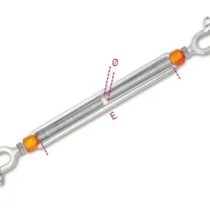 Olcsó 8109-K Mindkét oldalon kengyeles feszítőszerelvény, horganyzott - Beta - 081099012