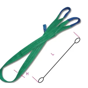 Prémium 8156 3,5-T3 3 t sárga emelőheveder kétrétegű, lapos szalag, erősített karikákkal, nagy ellenállású polieszter (PES) - Beta - 081560035