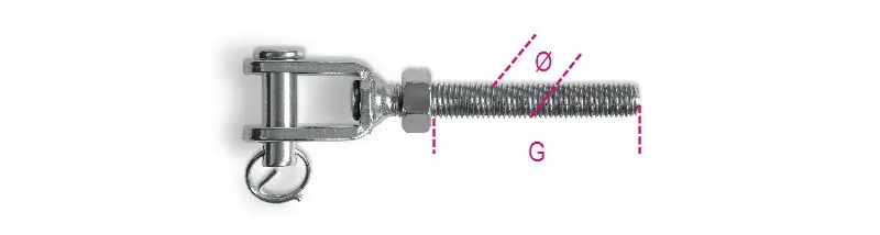 Újdonság 8210F Kengyel feszítőszerelvényhez, rozsdamentes acél AISI 316 - Beta - 082100408