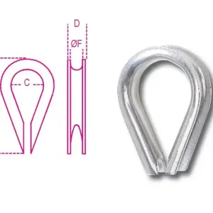 Utolsó esély 8220 5 Kötélszív AISI 316 - Beta - 082200205