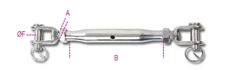 Vedd meg most 8210 M6 Kengyeles és anyás feszítőszerelvény AISI 316 - Beta - 082100206