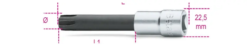 Rendeld meg most 920ES 7 1/2"-os speciális imbusz-Dugókulcs, krómozott, fekete hegy - Beta - 009200587